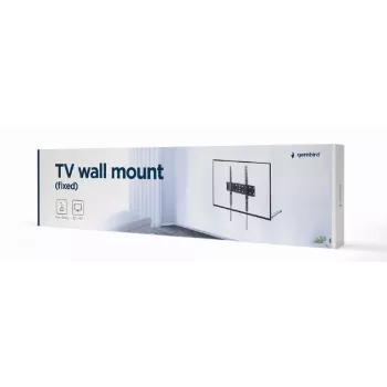 Suporte de TV Gembird WM-55F-02 preto, para ecrãs 32–55 polegadas, carga máx. 40 kg, VESA 200x200–400x400, fino 2,5 cm
