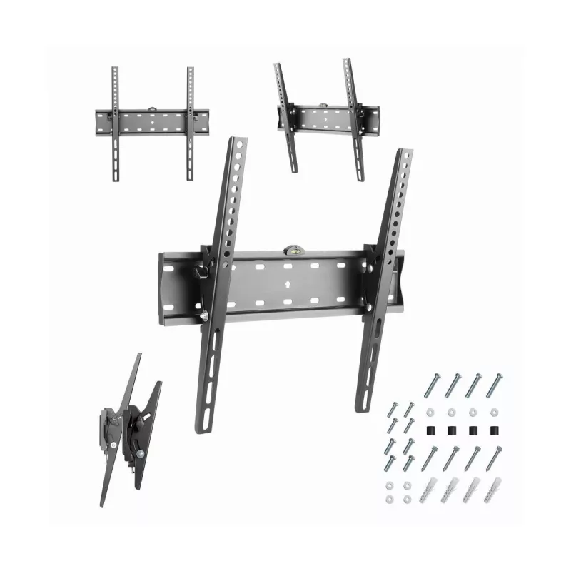 Suporte de TV Gembird WM-55T-02 para ecrãs 32–55 polegadas, inclinável -12° a 12°, VESA 200x200–400x400, 40 kg, preto