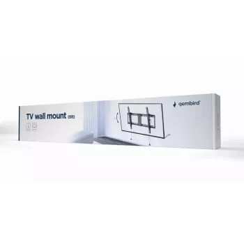 Suporte de parede para TV GEMBIRD WM-80T-01 para ecrãs 37–80 polegadas, aço, inclinável -12°/+3°, VESA 200x200–600x400, 70 kg