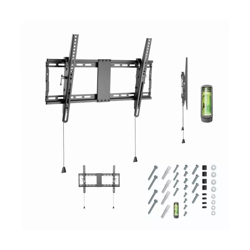 Suporte de parede para TV GEMBIRD WM-80T-01 para ecrãs 37–80 polegadas, aço, inclinável -12°/+3°, VESA 200x200–600x400, 70 kg