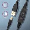Axagon ADR-215B Cabo ativo de ligação/repetidor USB 2.0 A-M -> B-M 15 m