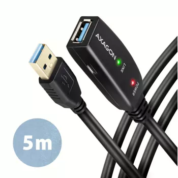 Axagon ADR-305 Cabo ativo de extensão/repetidor USB 3.2 Gen 1 A-M -> A-F 5 m
