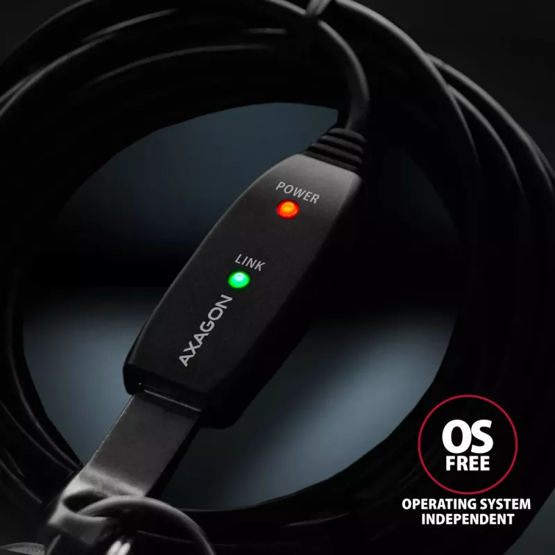 Axagon ADR-220 Cabo ativo de extensão/repetidor USB 2.0 A-M -> A-F 20 m