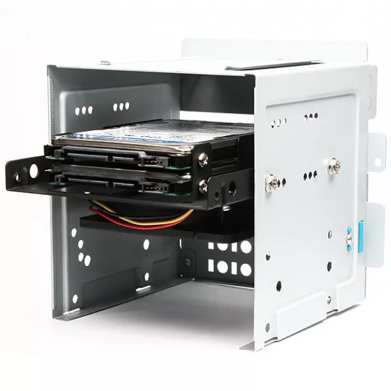 Axagon RHD-225 METAL Suporte para 2x 2,5 polegadas HDD/SSD em baia de 3,5 polegadas, suporte de ventoinha
