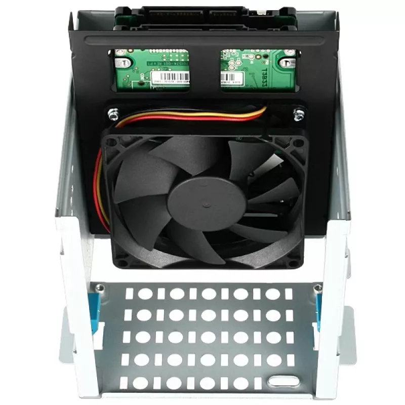 Axagon RHD-225 METAL Suporte para 2x 2,5 polegadas HDD/SSD em baia de 3,5 polegadas, suporte de ventoinha