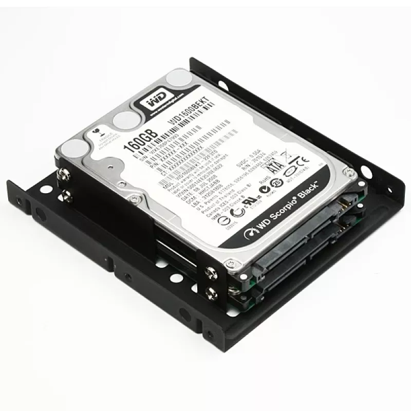 Axagon RHD-225 METAL Suporte para 2x 2,5 polegadas HDD/SSD em baia de 3,5 polegadas, suporte de ventoinha