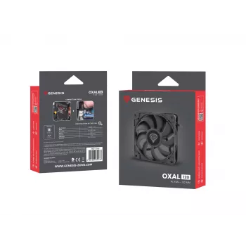 GENESIS Oxal 120 Ventoinha para caixa de computador 12 cm Preto 1 unid.
