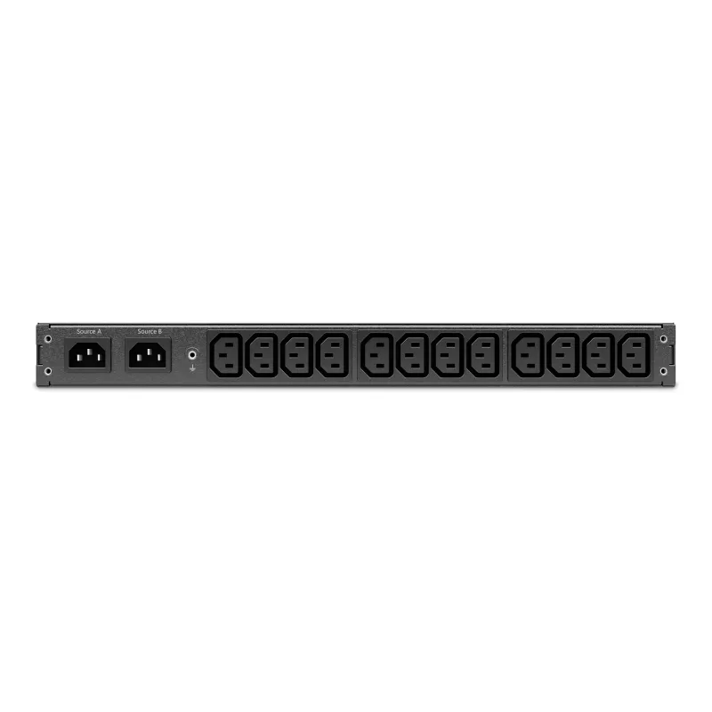 Unidade de comutação automática APC Netshelter Rack, 1U, 10A, 230V, C14 IN, 12 C13 OUT, 50/60Hz