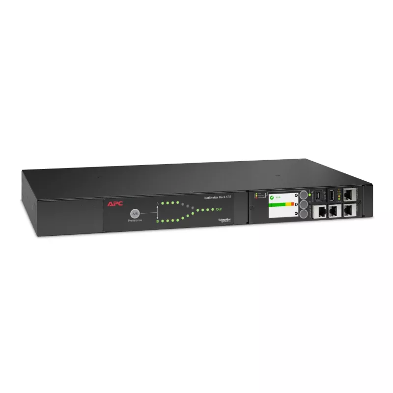 Unidade de comutação automática APC Netshelter Rack, 1U, 10A, 230V, C14 IN, 12 C13 OUT, 50/60Hz