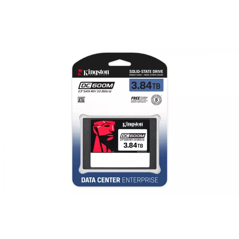 Disco SSD Kingston Technology 3840G 3,84 TB 2,5 polegadas SATA SEDC600M/3840G