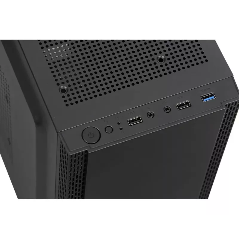 Caixa de PC IBOX ANTILA 39 Midi Tower — preta, ATX/microATX, GPU até 31 cm, altura do cooler da CPU 150 mm