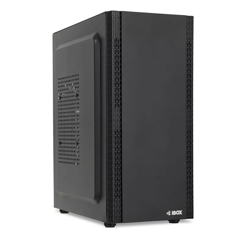 Caixa de PC IBOX ANTILA 39 Midi Tower — preta, ATX/microATX, GPU até 31 cm, altura do cooler da CPU 150 mm