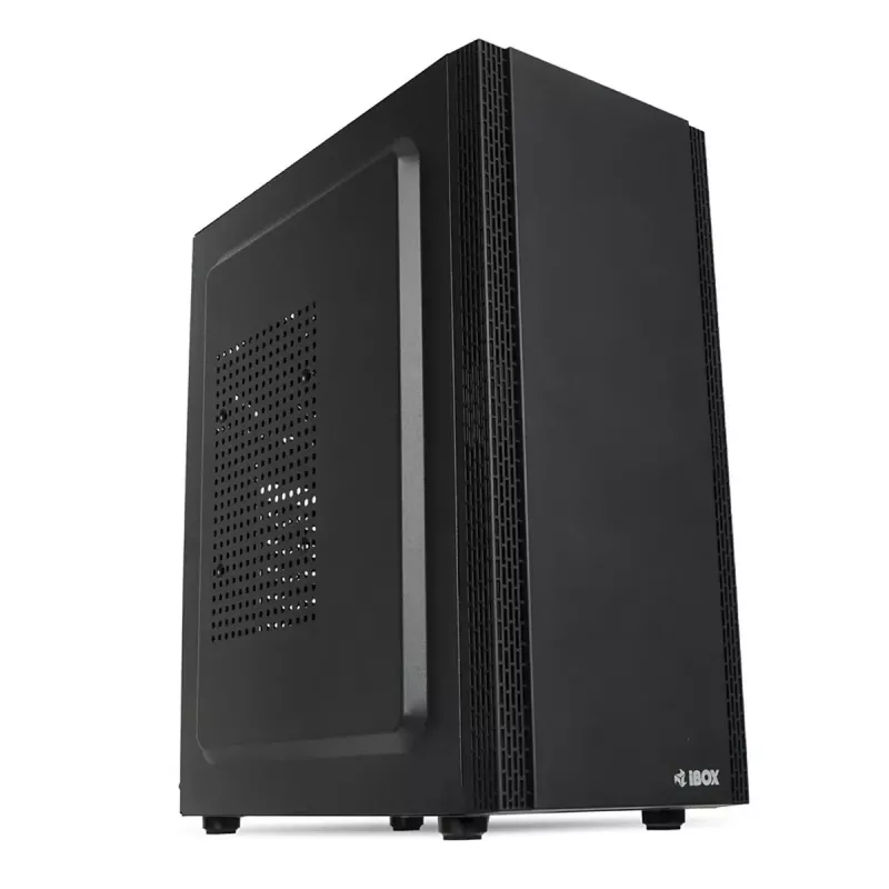Caixa de PC IBOX ANTILA 39 Midi Tower — preta, ATX/microATX, GPU até 31 cm, altura do cooler da CPU 150 mm