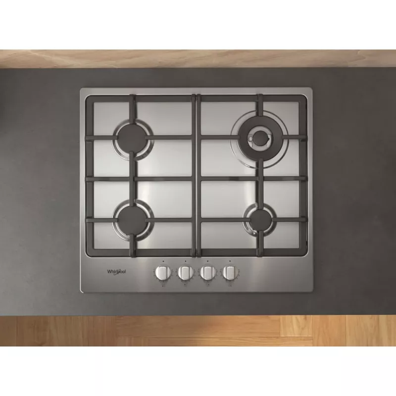 Whirlpool TGML 661 IX R aço inoxidável encastrável 58 cm gás 4 zona(s)