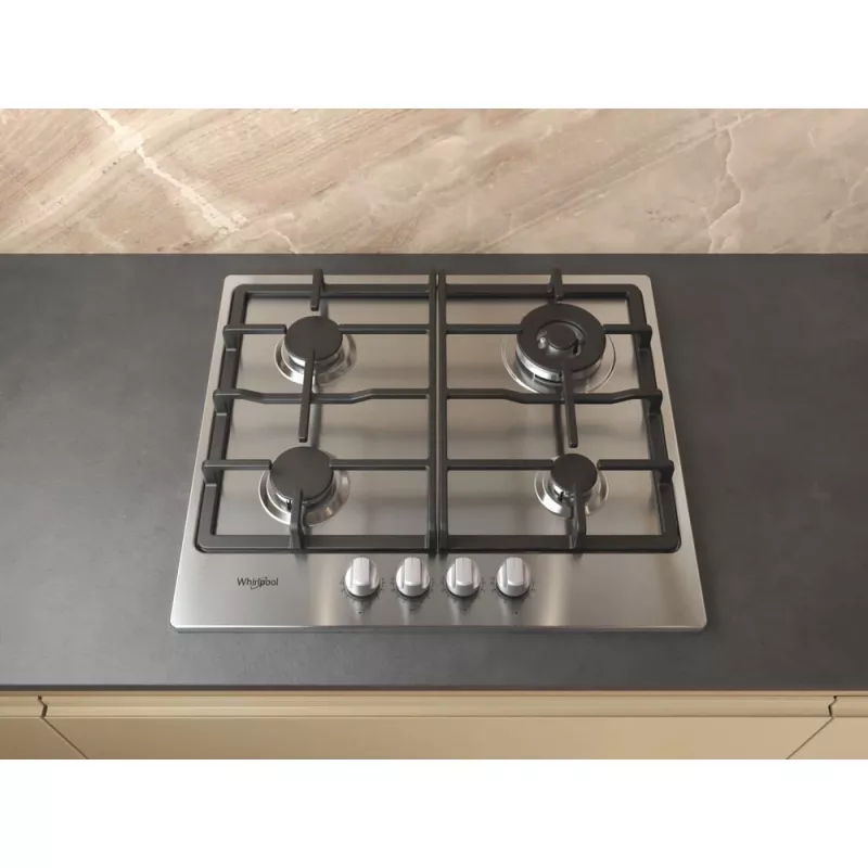 Whirlpool TGML 661 IX R aço inoxidável encastrável 58 cm gás 4 zona(s)