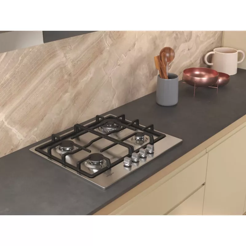 Whirlpool TGML 661 IX R aço inoxidável encastrável 58 cm gás 4 zona(s)