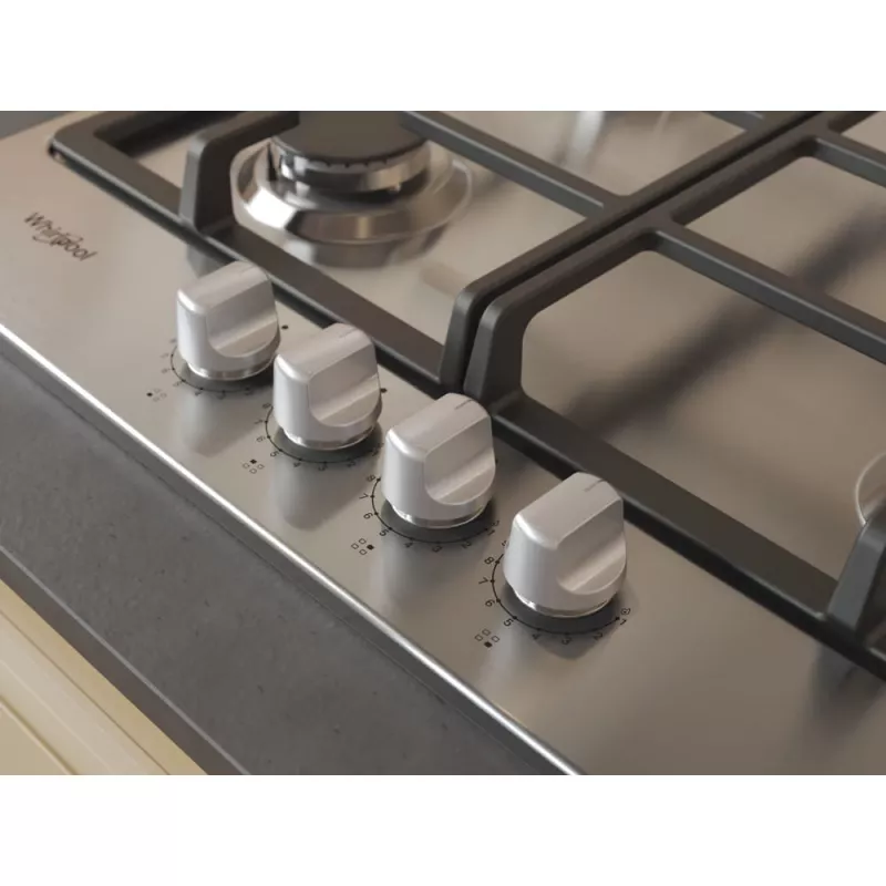 Whirlpool TGML 661 IX R aço inoxidável encastrável 58 cm gás 4 zona(s)