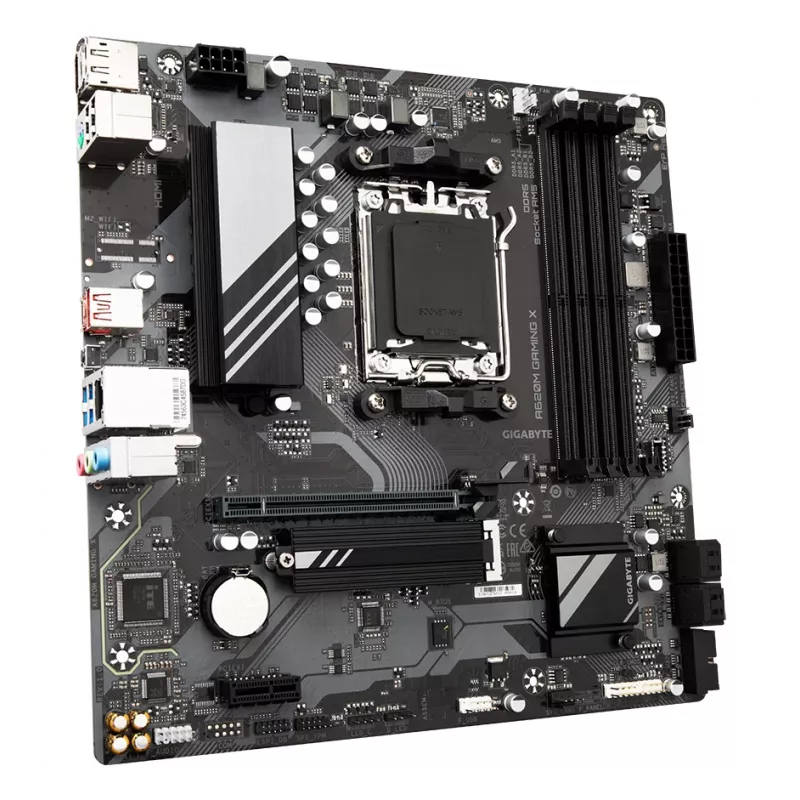 Placa-mãe GIGABYTE A620M GAMING X – Compatível com CPUs AMD Ryzen 8000, VRM digital 8+2+1 fases, até 8000 MHz DDR5 (OC), 1x PCIe 4.0 M.2, GbE LAN, USB 3.2 Gen 2