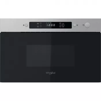 Micro-ondas encastrável WHIRLPOOL MBNA900X — 750 W, 22 L, aço inoxidável, controlo por botões, sem grelhador