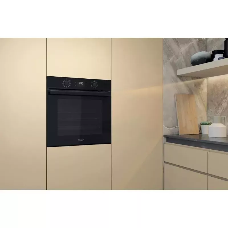 Forno elétrico encastrável WHIRLPOOL OMR58HU1B — 71 L, A+, autolimpeza hidrolítica, convecção, grelhador, extração telescópica