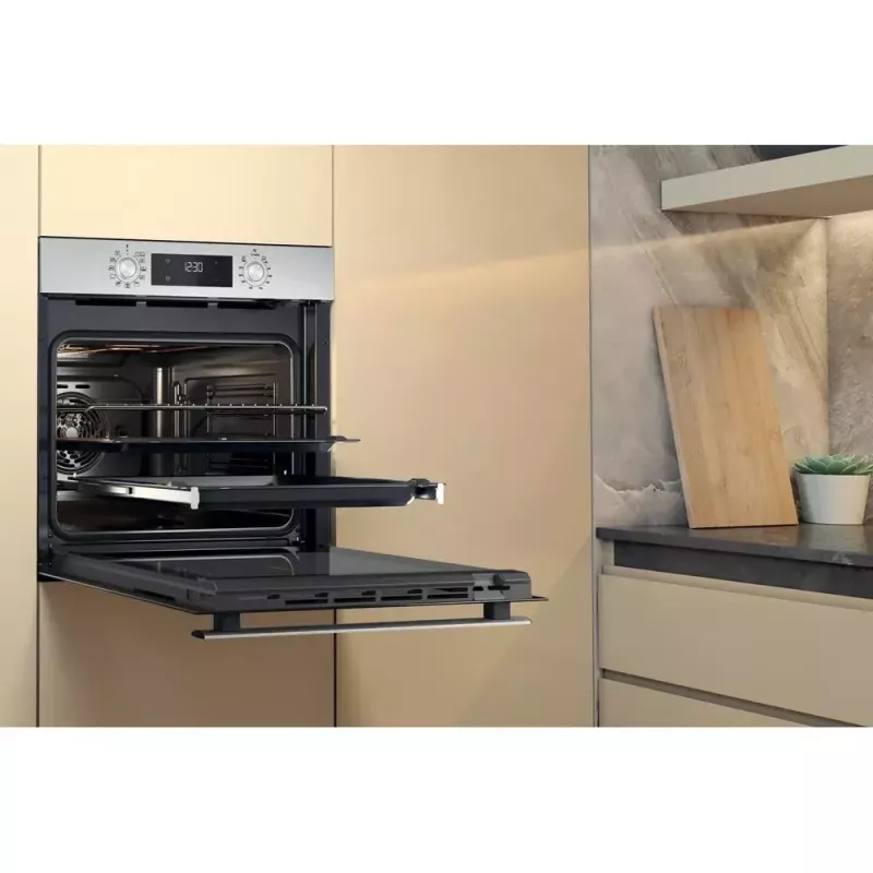 Whirlpool OMR58HU1X forno elétrico de encastrar, 71 L, ar quente, SmartClean, classe energética A+, aço inoxidável