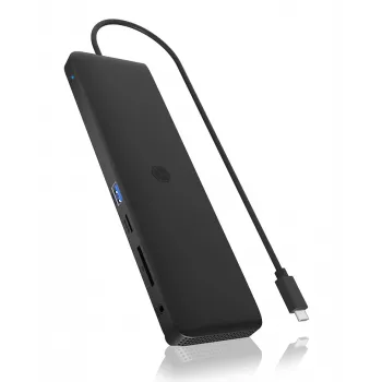 Docking station móvel ICY BOX 11-em-1 com saída de vídeo tripla
