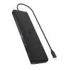 Docking station móvel ICY BOX 11-em-1 com saída de vídeo tripla