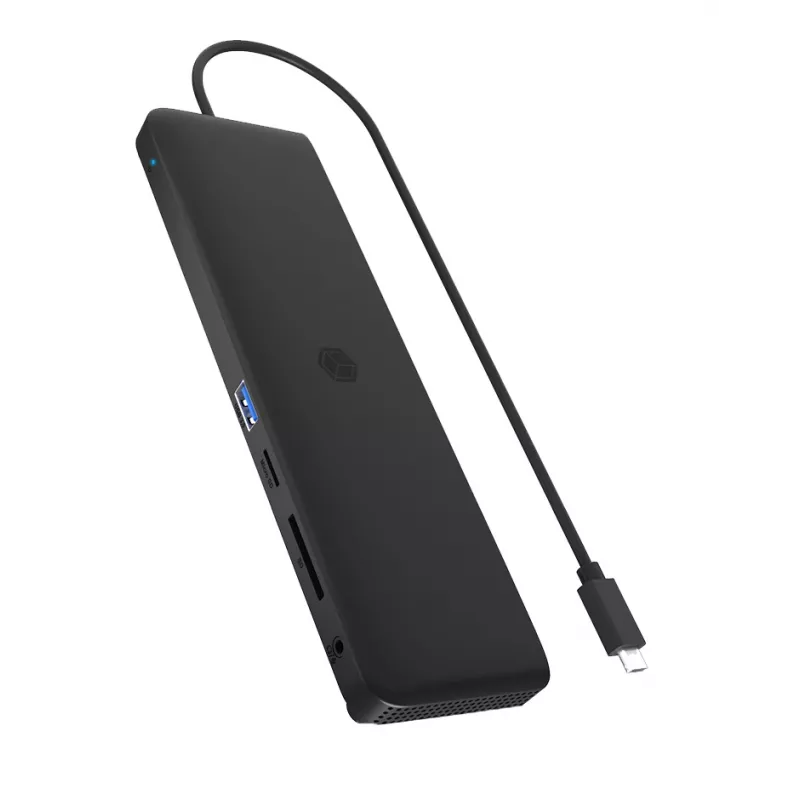 Docking station móvel ICY BOX 11-em-1 com saída de vídeo tripla