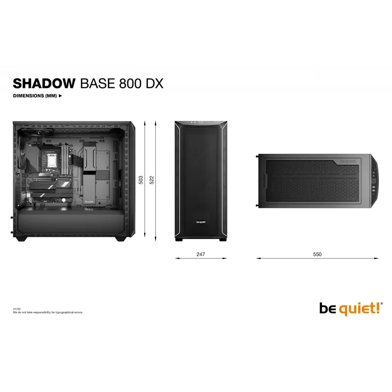 Caixa de PC be quiet! Shadow Base 800 DX Midi Tower preto
