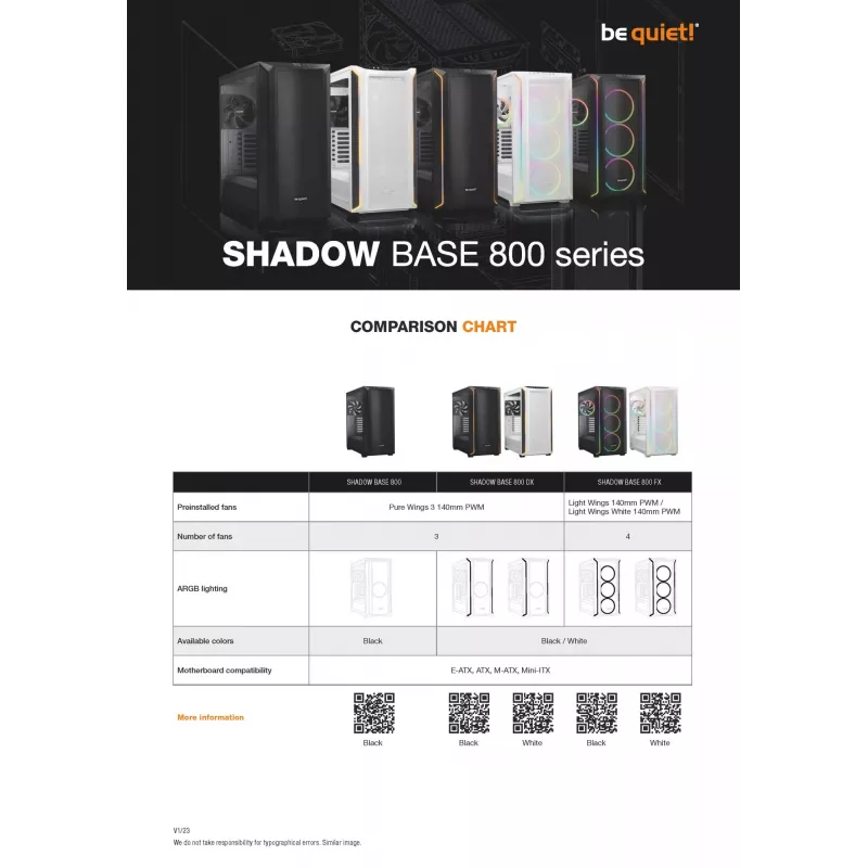 Caixa de PC be quiet! Shadow Base 800 FX Midi Tower preto