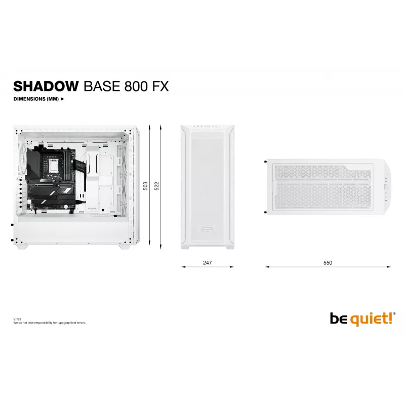 be quiet Shadow Base 800 FX branco Midi Tower