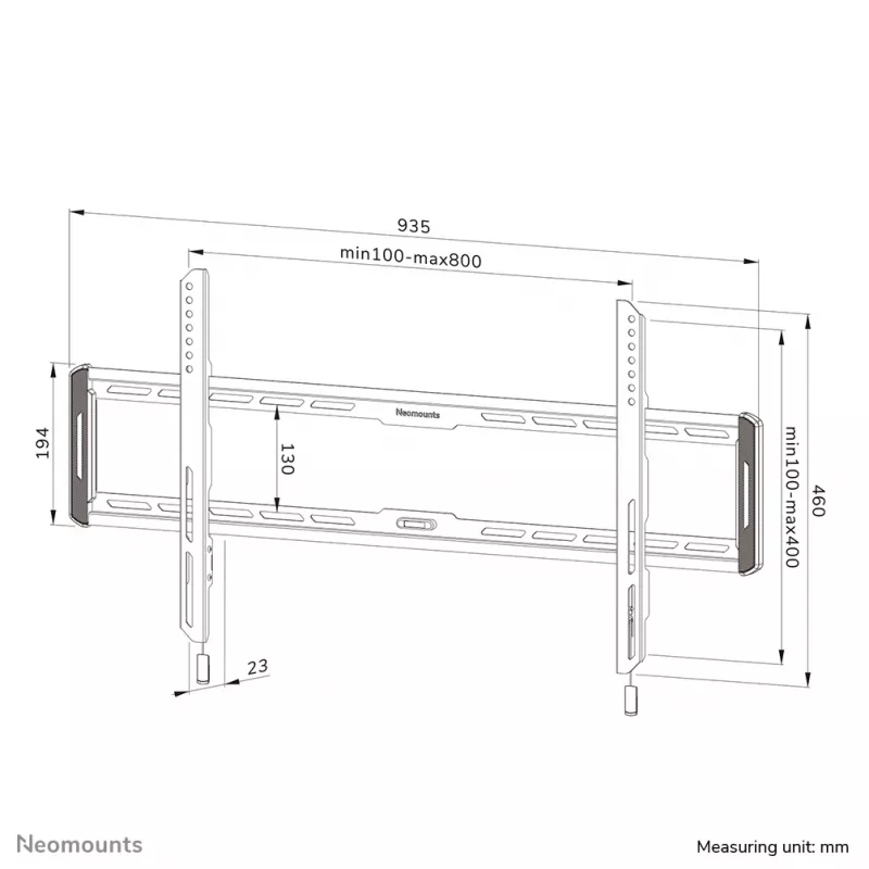 Suporte de parede para TV Neomounts WL30-550BL18 43-86 polegadas - ultraplano - instalação fácil