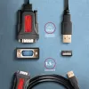 Cabo adaptador Axagon ADS-1PSN USB-A 2.0 - série RS-232 DB9-M Prolific 1,5 m