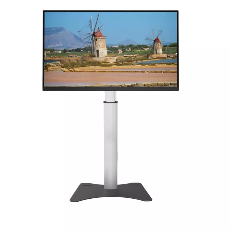 Techly ICA-TR39 suporte de chão para TV, 32-70 polegadas, 40 kg, VESA 800x400, preto/prateado