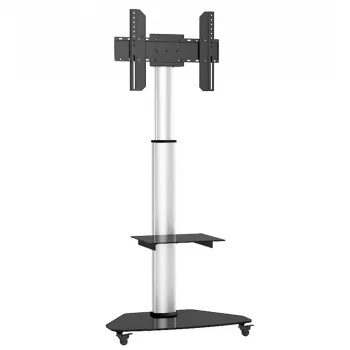 Suporte de chão Techly com carrinho TV LCD/LED/Plasma 37-70 polegadas Prateado
