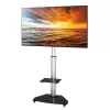 Suporte de chão Techly com carrinho TV LCD/LED/Plasma 37-70 polegadas Prateado