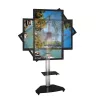 Suporte de chão Techly com carrinho TV LCD/LED/Plasma 37-70 polegadas Prateado