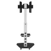 Suporte de chão Techly com carrinho TV LCD/LED/Plasma 37-70 polegadas Prateado