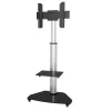 Suporte de chão Techly com carrinho TV LCD/LED/Plasma 37-70 polegadas Prateado