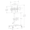 Carrinho/suporte multimédia Techly ICA-TR228 Preto Painel plano