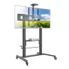 Techly ICA-TR230 carrinho móvel para TV de 52-110 polegadas, altura ajustável 1550-1820 mm, VESA até 1200x600, 120 kg, 2 prateleiras, preto