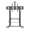 Techly ICA-TR230 carrinho móvel para TV de 52-110 polegadas, altura ajustável 1550-1820 mm, VESA até 1200x600, 120 kg, 2 prateleiras, preto