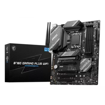Placa-mãe MSI B760 GAMING PLUS WIFI — Intel B760, LGA 1700, ATX, DDR5, 4 DIMM, Wi‑Fi 6E, 2.5Gb LAN