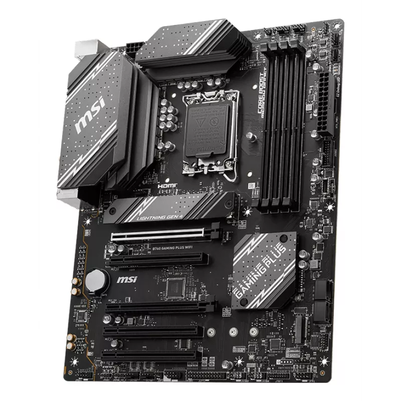 Placa-mãe MSI B760 GAMING PLUS WIFI — Intel B760, LGA 1700, ATX, DDR5, 4 DIMM, Wi‑Fi 6E, 2.5Gb LAN