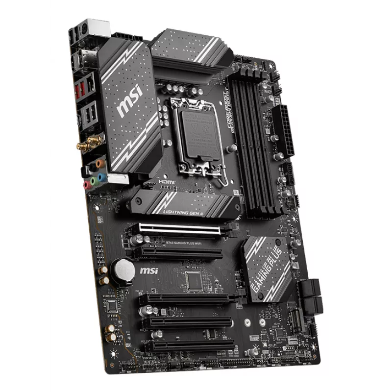Placa-mãe MSI B760 GAMING PLUS WIFI — Intel B760, LGA 1700, ATX, DDR5, 4 DIMM, Wi‑Fi 6E, 2.5Gb LAN