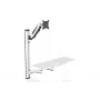 Suporte de parede DIGITUS Workstation (Monitor. Teclado. Rato) 32 polegadas. 8 kg. VESA 75x75/100x100. Branco/Preto