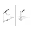 Suporte de parede DIGITUS Workstation (Monitor. Teclado. Rato) 32 polegadas. 8 kg. VESA 75x75/100x100. Branco/Preto