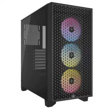 Caixa de PC mid-tower CORSAIR - 3000d RGB Airflow - Preto