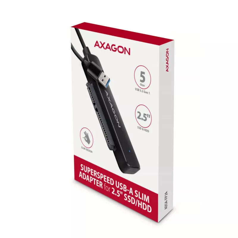 Placa de interface Axagon ADSA-FP2A USB 3.2 Gen 1 SATA Conector macho Preto