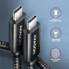 Cabo de dados e carregamento Axagon BUCM2-CM20AB USB 480 Mbit/s 2 m, PD 240 W, 5 A, preto entrançado